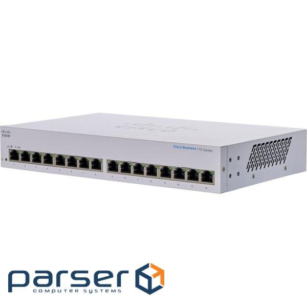 Комутатор мережевий Cisco CBS110-16T-EU