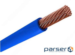 Кабель електричний Мега-Люкс ДЕРЖСТАНДАРТ ПВ-3-2.5 ізоляція не підтримує горіння синій 100м (130475)