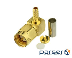 Роз&apos,єм кутовий SMA Male під обтиск RG-316 RG-188 RG-174 LMR100 SFF50 ціна за 1 шт (YT42259)