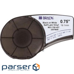 Стрічка для принтера етикеток Brady Self-laminating Vinyl, 2 - 3 мм., Black on White (M21-750-427)