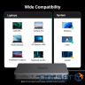 Док-станція USB3.2 Type-C --> HDMIx2,4K60Hz/4xUSB-A/2xUSB-C3.2/DP4K60Hz/RJ45/SD/TF/AUX PD 10 (15978)