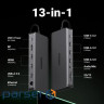 Док-станція USB3.2 Type-C --> HDMIx2,4K60Hz/4xUSB-A/2xUSB-C3.2/DP4K60Hz/RJ45/SD/TF/AUX PD 10 (15978)