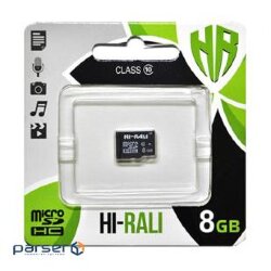 Карта пам'яті HI-RALI micro SDHC 8GB class 10 (без адаптерів ) (HI-8GBSDCL10-00)