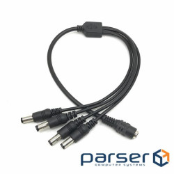 Дільник живлення DC-F=>4xDC-M (D 5,5x2,1мм) кабель завдовжки 40см (YT-DC (YT-DC-F=>4xDC-M-40)