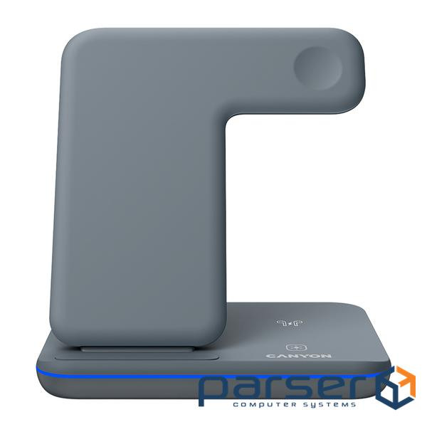 Зарядний пристрій Canyon WS-303, 3in1 Wireless Dark Grey (CNS-WCS303DG)