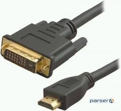Кабель мультимедійний HDMI to DVI 24+1 1.8m Atcom (3808) (AT3808)
