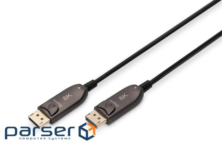 Кабель монітора-сигнальний DisplayPort M/M 100m,v1.4 8K@60Hz Optical ThinAndSlim,чорний (78.01.3240- (78.01.3240-