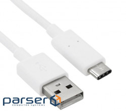 USB cable AM-Type-C M, 1.0m, white (S0589)