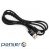Дата кабель USB 2.0 AM to Type-C 1m nylon black Vinga (VCPDCTCNB1BK)