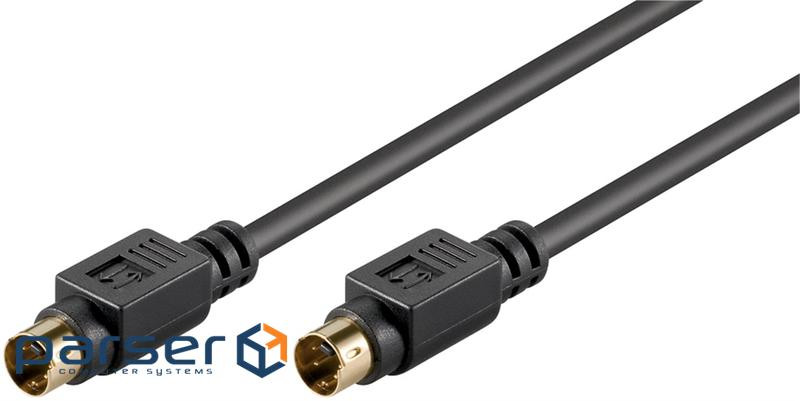 Кабель відео-сигнальний SVideo 4p M/M 2.0m,Shielded D=5.0mm Gold,чорний (75.05.0058-60) (75.05.0058-60)