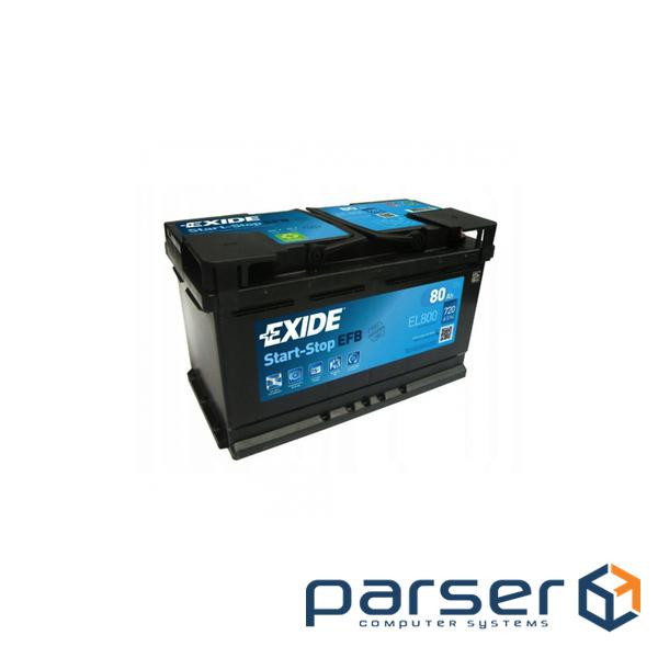 Акумулятор автомобільний EXIDE START-STOP EFB 80A (EL800)