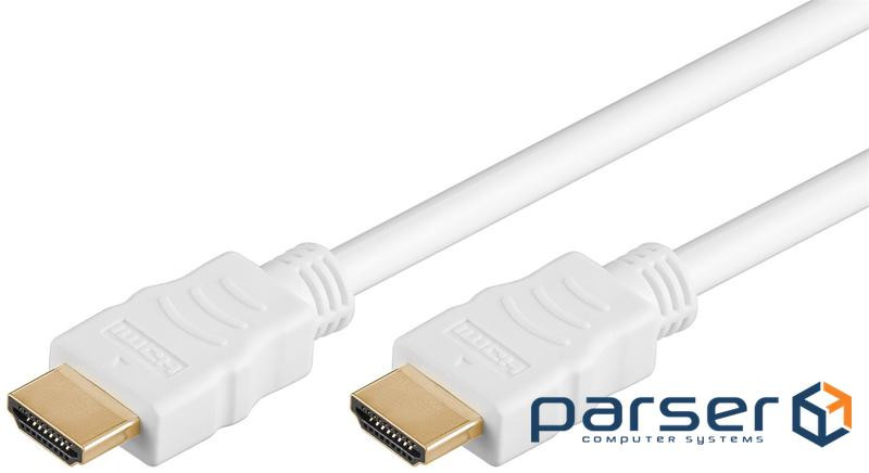 Кабель монітора-сигнальний HDMI M/M 7.5m,v2.0 4K@60Hz D=6.0mm HDR eARC,білий (75.06.1023-1) (75.06.1023-1)