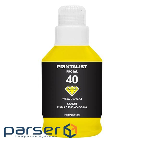 Чорнило Printalist Canon GI-40 для G5040/G6040 190г Yellow (PL40Y)