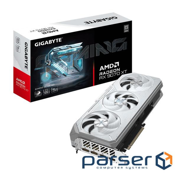 Відеокарта Gigabyte Radeon RX 9070 XT GAMING OC ICE 16384MB (GV-R907XGAM (R907XGAMINGOCICE-16GD 1.0)