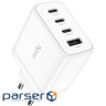 Зарядний пристрій 4xUSB 70W, (GaN, 1хUSB-C, QC+PD 3.0, вилка ЄС, для iPhone 12) , Cudy (CH70_EU)