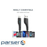 Дата кабель USB 2.0 AM to Lightning 0.25m 2.4A black Essager (EXCL-LSB01)