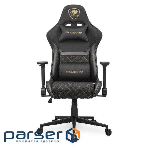 Крісло ігрове Armor One V2 Gold F, чорний 