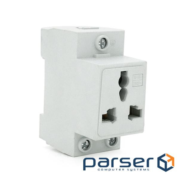 Модульна розетка Chenf Universal 3-pin на DIN-рейку , 250V / 10-16A, Box (AC30-5-16AU)