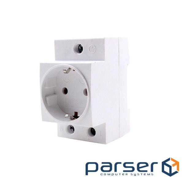 Модульна розетка PT-316 на DIN-рейку, 250V / 10-16A, 45*78.5*63mm (AC30 / PT-316)