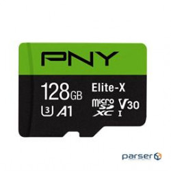 PNY Memory Flash P-SDU128U3WX-GE uSDXC 128GB UI-U3 R100 ELT-X GE Retail