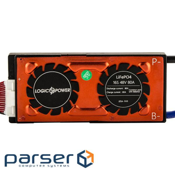 BMS плата LiFePO4 48V 16S 80A симетрія (11468)