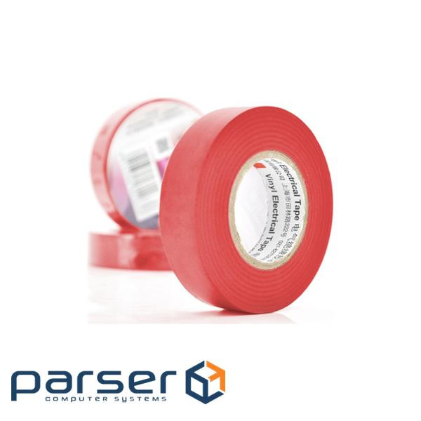Ізоляційна стрічка 3M 0.15мм x 18мм x 20м Red, от -10С до +80С (0,15мм*18мм*20м_R)