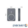 Батарея універсальна EMOS 10000mAh WI1046, 20W, Wireless, grey (B0551GY)