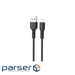 Кабель XO NB230 Rock Series USB-A to Lightning - 1m (Чорний ) (NB230_L_Black)