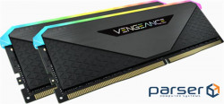 Модуль пам'яті CORSAIR Vengeance RGB RT Black DDR4 3600MHz 16GB (CMN16GX4M2Z3600C16)