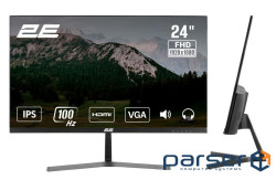 Монітор 2E 23.8" D2425B D-Sub, HDMI, MM, IPS, 100Hz, FreeSync (2E-D2425B-01.EU)