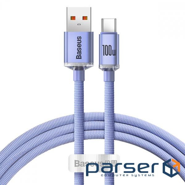 Кабель BASEUS Crystal Shine Series Fast Charging Data Cable USB to Type-C 100W 1.2м Pur (CAJY000405)