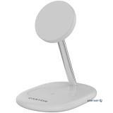 Зарядний пристрій Canyon wireless charger WCS-205 15W Qi2 2in1 White (CNS-WCS205W)