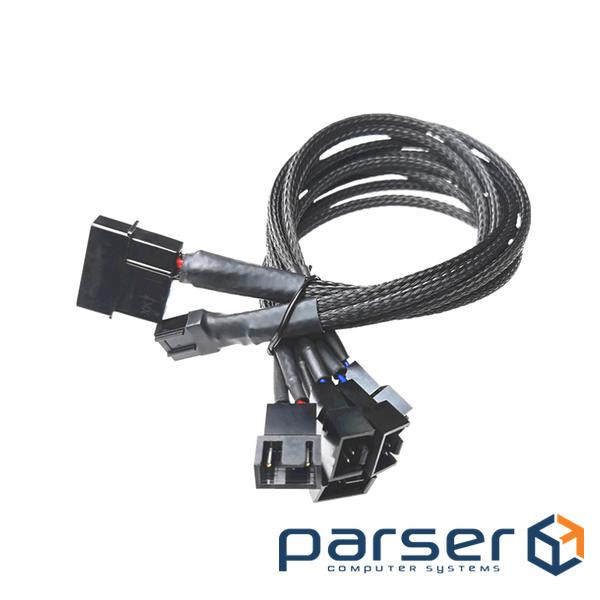 Кабель живлення внутрішній FanPower 4p 1x5 M/F,0.30m +Molex,чорний (62.09.8302-1)