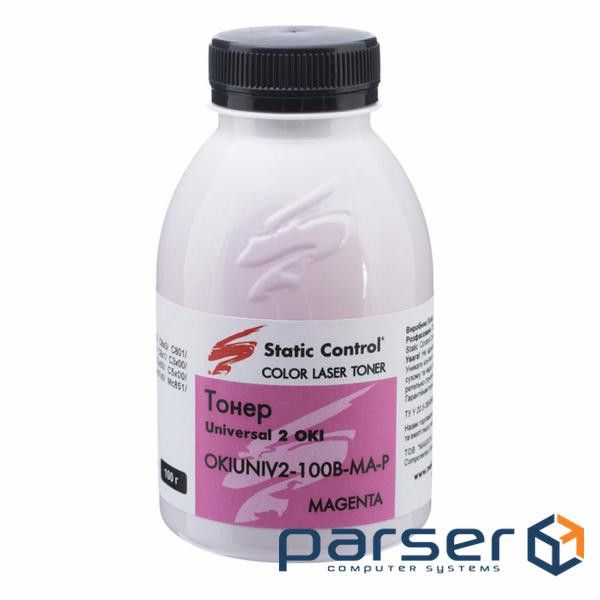 Тонер Oki universal2 (Glossy) 100г magenta Static Control (MAKOKIUNIV2-100B-MA-P/OKIUNIV2-100B-MA-P)