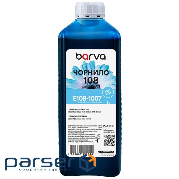 Чорнило Barva Epson 108 1 л, light cyan, special (E108-1007)