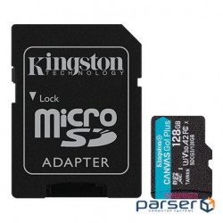 Карта пам'яті Kingston 128GB microSDXC class 10 UHS-I U3 A2 Canvas Go Plus (SDCG3/128GB)