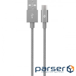 Cable Ttec USB - microUSB AlumiCable, 1.2m , Space Gray (2DK11UG)