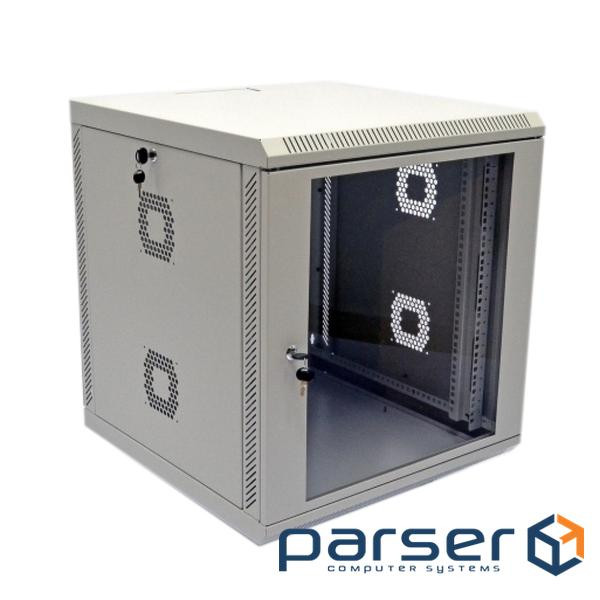 Шафа 12U, 600х600х610 мм (Ш * Г * В), акрилове скло, сірий (UA-MGSWA126G)