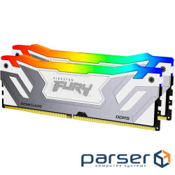Модуль пам'яті KINGSTON FURY Renegade RGB White/Silver DDR5 8800MHz 48GB Kit 2x2 (KF588CU42RWAK2-48)