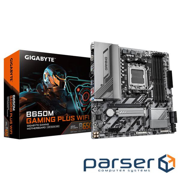 Материнська плата AMD B650 SAM5 MATX B650M GAMING PLUS WF GIGABYTE (B650M GAMING PLUS WF 1.3)