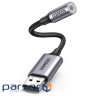 Зовнішня звукова карта UGREEN CM477 USB 2.0 External Sound Adapter Dark Gray (30757)