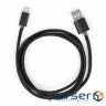 Дата кабель USB 2.0 AM to Lightning 1m LED black Vinga (VCPDCLLED1BK)