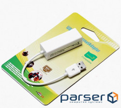 Adapter USB --> Ethernet RJ45, 0.1m white , RTL (B00489)