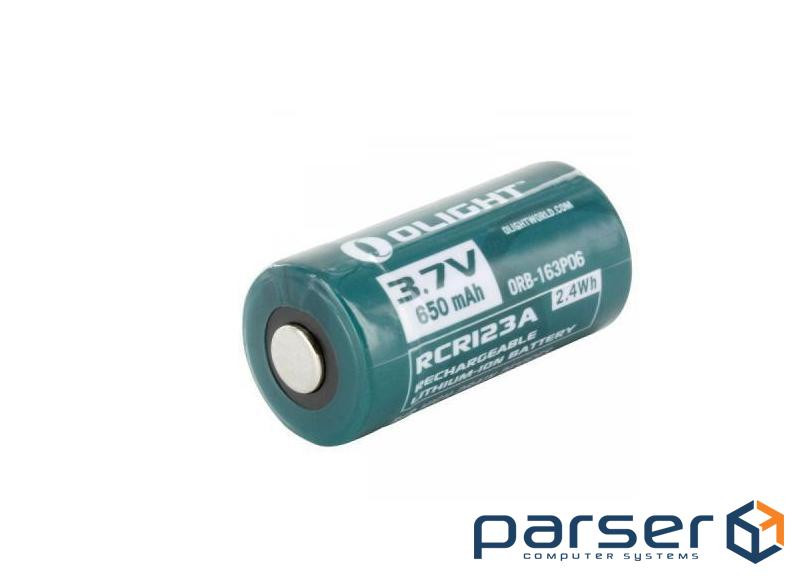 Battery Olight RCR123 (16340) Li-Ion 650 mAh (ORB2-163P06)