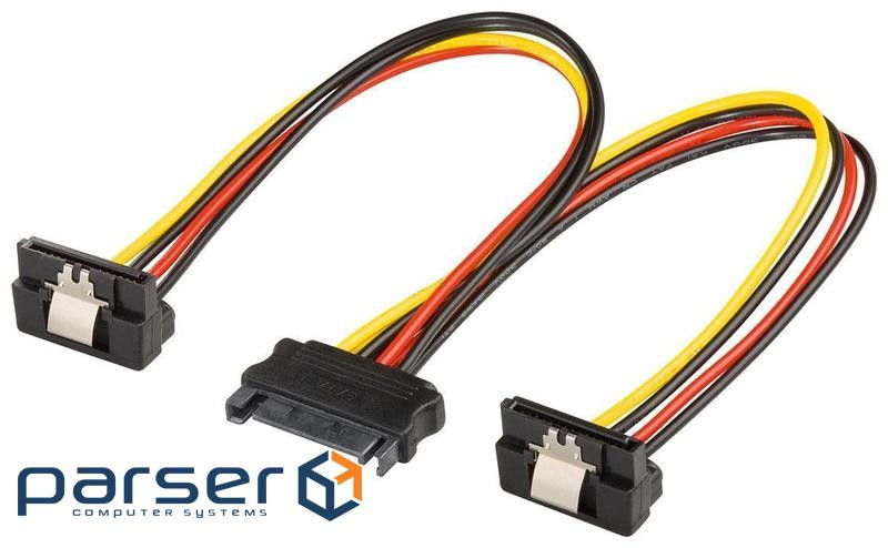 Кабель живлення внутрішній SATA 15p 1x2 M/F,0.20m 90ёвверх Latch,різнобарвний (75. (75.09.5115 20м) )