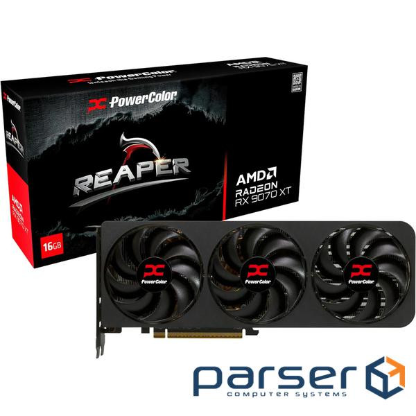 Відеокарта POWERCOLOR Reaper AMD Radeon RX 9070 XT 16GB GDDR6 (RX9070XT 16G-A) (RX 9070 XT 16G-A)