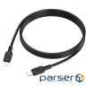 Дата кабель USB-C to Lightning 1.0m silicone BX113 Lenny black BOROFONE (6941991115370)