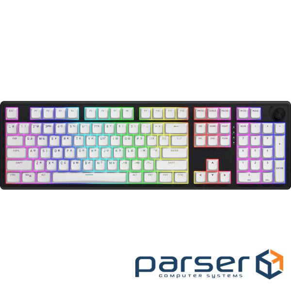 Клавіатура бездротова HATOR Skyfall 100 Wireless Aurum Lemon Switch UA Black/White (HTK3100UA)