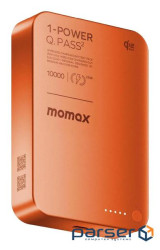 Портативний зарядний пристрій WRL 10000MAH SOLAR ORANGE IP168Q22M MOMAX