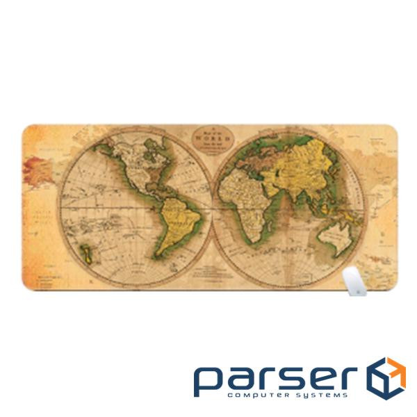 Килимок 400*800 тканинний Карта світу з боковою прошивкою, товщина 3 мм, колір Beige, Пакет (S14483) (S14483)